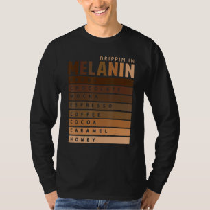 メラニン・アフリカ系アメリカ人クイーン・キング・ブラのドリピン Tシャツ