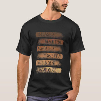 メラニン・アフリカ・アメリカ黒人歴史月間の女性 Tシャツ