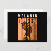 メラニン・クイーンブラック歴史月間アフリカ系アメリカ人 ポストカード (正面/裏面)