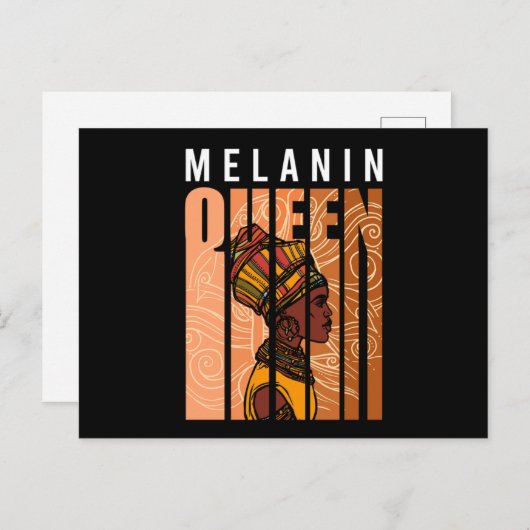 メラニン・クイーンブラック歴史月間アフリカ系アメリカ人 ポストカード (正面/裏面)