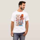 メラニン ラメ風 おしゃれ 黒人女性 ビジネス B Tシャツ (正面フル)