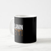 メラニン 平等 肌色 反ジューンティーン コーヒーマグカップ (正面左)