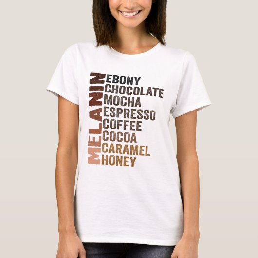 メラニンTシャツ 面白い ジューンティーンス 女性 黒人の歴史 Tシャツ (正面)