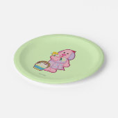 メラニーが付いている花の収集 ペーパープレート (アングル)