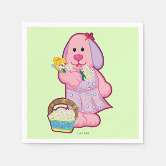 メラニーで花を集める スタンダードカクテルナプキン (正面)