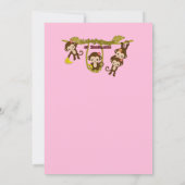 メラニー モンキー ベイビー シャワーの招待状 招待状 (裏面)