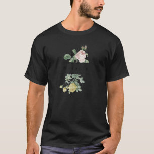 メラニー 名前 ヴィンテージ ローズ ウェディング シャワー ロ Tシャツ