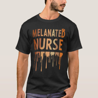 メラネイテッド ナース ブラックヒストリー月間 2022 看護師 メル Tシャツ