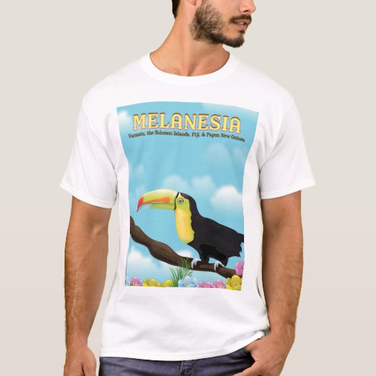 メラネシアオオハシの旅行ポスター Tシャツ (正面)