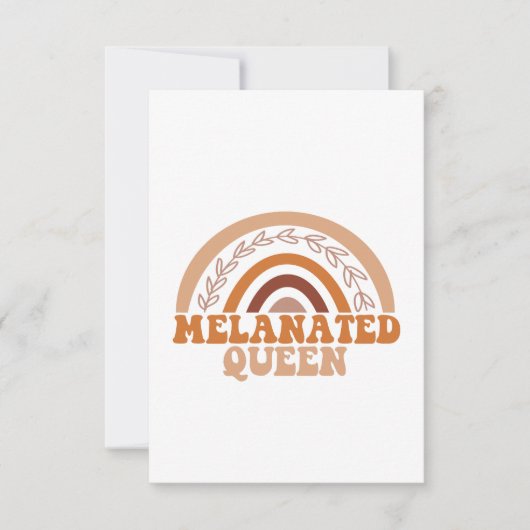 メラネティクイーンキュートなレインボーアフリカジュネグ サンキューカード (正面)