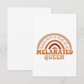 メラネティクイーンキュートなレインボーアフリカジュネグ サンキューカード (正面/裏面)