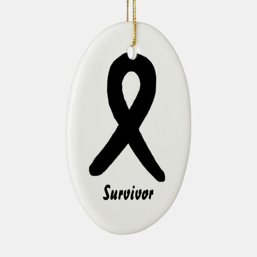 メラノーマの生存者のオーナメント セラミックオーナメント (右)
