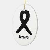 メラノーマの生存者のオーナメント セラミックオーナメント (左)