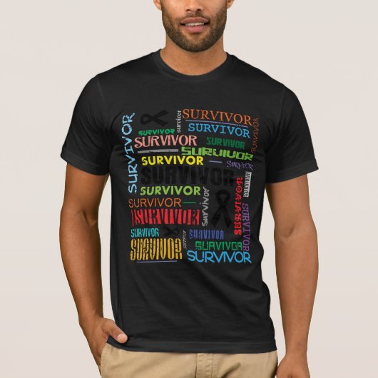 メラノーマの蟹座の生存者Collage.png Tシャツ (正面)