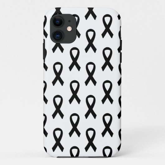 メラノーマの蟹座の黒のリボンの電話箱 Case-Mate iPhoneケース (裏面)