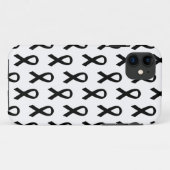 メラノーマの蟹座の黒のリボンの電話箱 Case-Mate iPhoneケース (裏面(横))