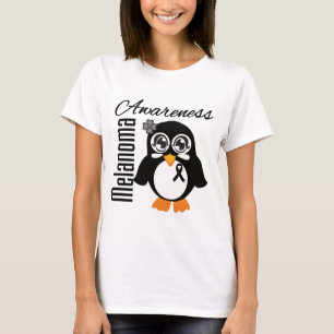メラノーマの認識度のペンギン Tシャツ