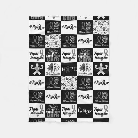 メラノーマパターンカロフリースブランケット フリースブランケット (正面)
