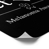 メラノーマブラック認識度リボンティーの確認 ポスター (角)