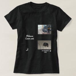 メラノーマペットトリビュート2枚の写真レイアウト Tシャツ