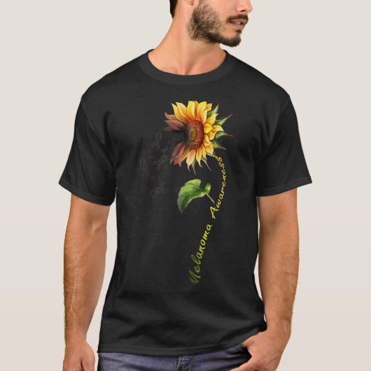 メラノーマ啓発 ヒマワリ Tシャツ (正面)