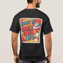 メラノーマ啓発Tシャツ - 早めに発見しよう