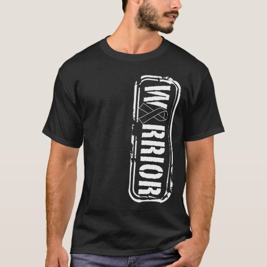 メラノーマ皮膚がん啓発 ミリタリーウォリアー Tシャツ (正面)