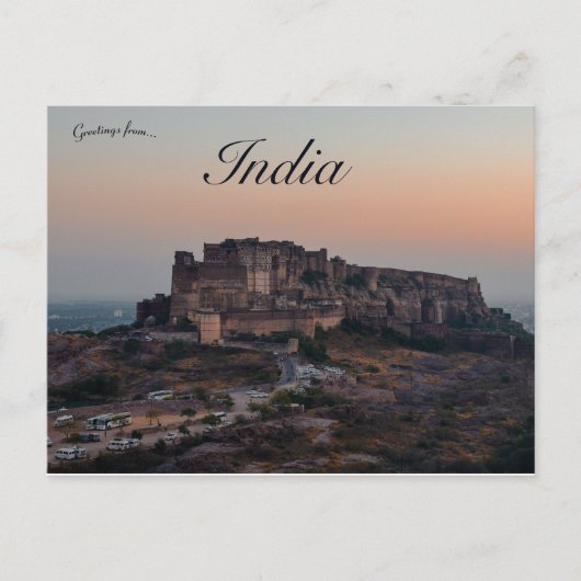 メランガルフォートジョードプールラジャスタンドインド ポストカード (正面)