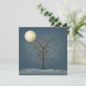 メランコリックなハート型の木と満月 シーズンカード (スタンド正面)
