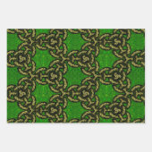 メランジペイズリーティソニア&ケルト・ドラゴン ラッピングペーパーシート (正面)