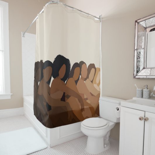 メラン化された女性用シャワーカーテン シャワーカーテン (インサイチュ)