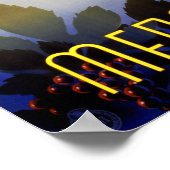 メラーノイタリアヴィンテージ旅行ポスター復元 ポスター (角)