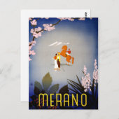 メラーノイタリアヴィンテージ旅行ポスター復元 ポストカード (正面/裏面)
