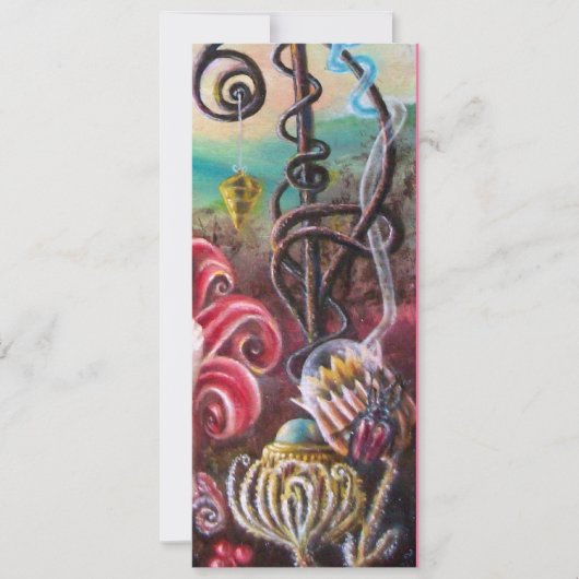 メラissaの庭2、黒、白、フクシア 招待状 (正面)