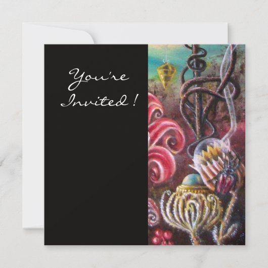 メラissaの庭2, 黒, 白, フューシャ 招待状 (正面)