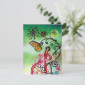 メラissaの庭　明るい赤 ピンク 緑 青 招待状 (スタンド正面)