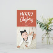 メリお洒落カラフルスのクリスマス写真の休日C シーズンカード (スタンド正面)