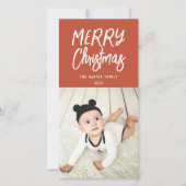 メリお洒落カラフルスのクリスマス写真の休日C シーズンカード (正面)