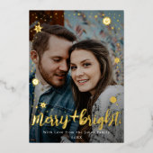 メリィ アンド ブライト スター スノーフレーク フォト フォイル 箔シーズンカード (正面)