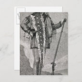 メリウェザー・ルイスポートレート彫刻 ポストカード (正面/裏面)