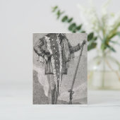 メリウェザー・ルイスポートレート彫刻 ポストカード (スタンド正面)