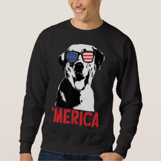 メリカイエローラブラドールアメリカ国旗のサングラス4t スウェットシャツ
