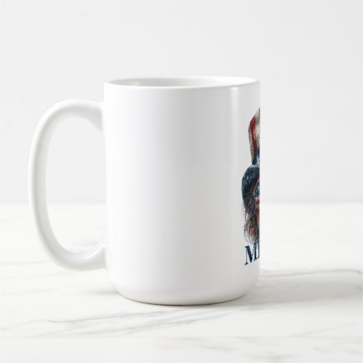メリカガール7月4日グラムガールと星 コーヒーマグカップ (左)