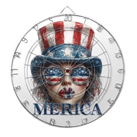 メリカガール7月4日グラムガールと星 ダーツボード (正面)