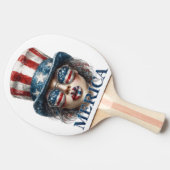 メリカガール7月4日グラムガールと星 卓球ラケット (横)