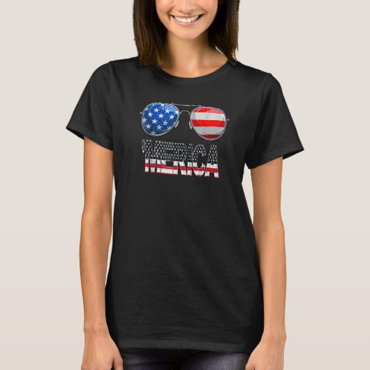 メリカサングラス7月の4th子供たち男の子の女の子の男性 tシャツ (正面)