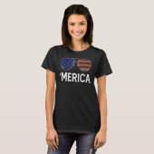 メリカサングラス7月の4th男の子の女の子男性の女性 tシャツ (正面フル)