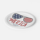 メリカサングラス7月4日紙プレート ペーパープレート (アングル)