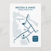 メリカスタムサ結婚の地図ウェルカムカード エンクロージャーカード (正面)