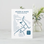 メリカスタムサ結婚の地図ウェルカムカード エンクロージャーカード (スタンド正面)